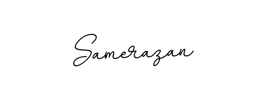 Use a signature maker to create a handwritten signature online. With this signature software, you can design (BallpointsItalic-DORy9) your own signature for name Samerazan. Samerazan signature style 11 images and pictures png