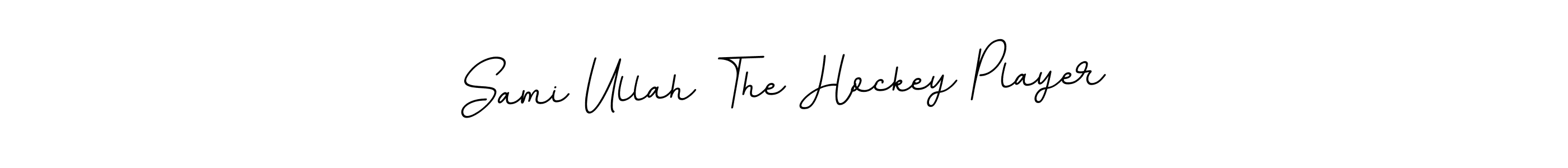 if you are searching for the best signature style for your name Sami Ullah The Hockey Player. so please give up your signature search. here we have designed multiple signature styles  using BallpointsItalic-DORy9. Sami Ullah The Hockey Player signature style 11 images and pictures png