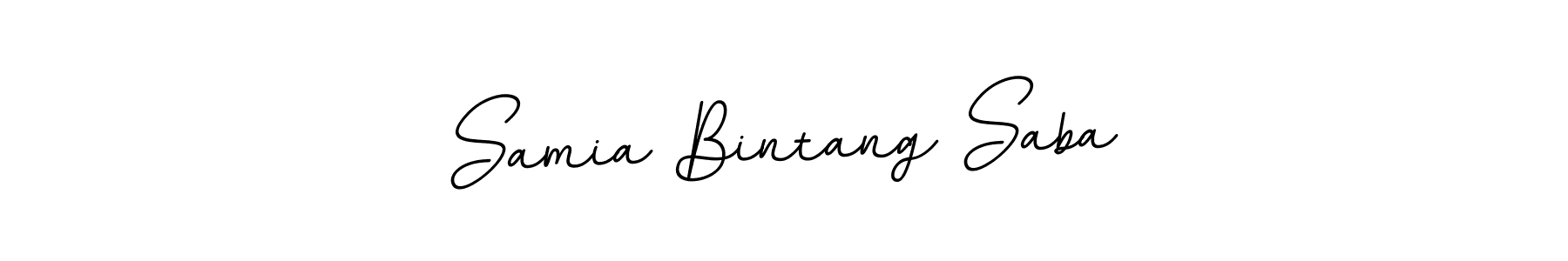 Create a beautiful signature design for name Samia Bintang Saba. With this signature (BallpointsItalic-DORy9) fonts, you can make a handwritten signature for free. Samia Bintang Saba signature style 11 images and pictures png