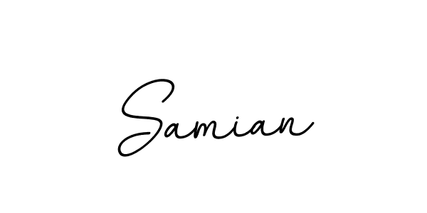 Make a beautiful signature design for name Samian. With this signature (BallpointsItalic-DORy9) style, you can create a handwritten signature for free. Samian signature style 11 images and pictures png