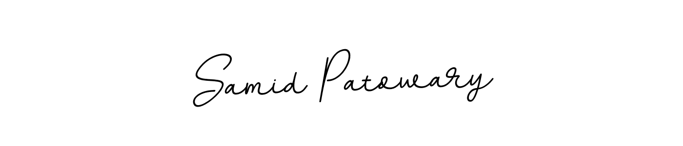 You should practise on your own different ways (BallpointsItalic-DORy9) to write your name (Samid Patowary) in signature. don't let someone else do it for you. Samid Patowary signature style 11 images and pictures png