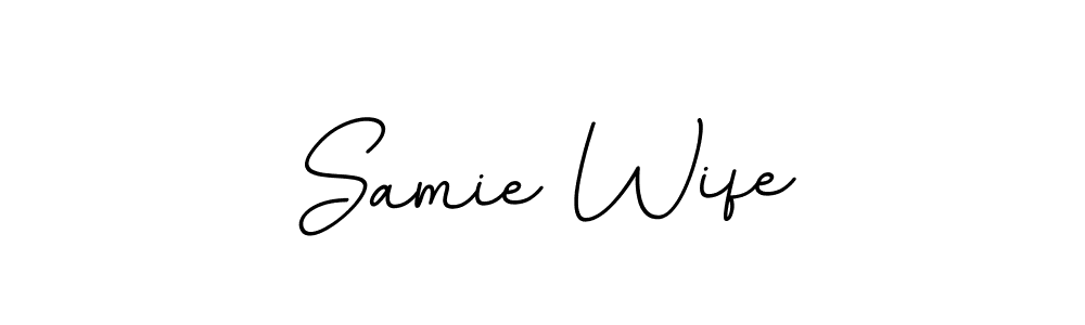 Create a beautiful signature design for name Samie Wife. With this signature (BallpointsItalic-DORy9) fonts, you can make a handwritten signature for free. Samie Wife signature style 11 images and pictures png
