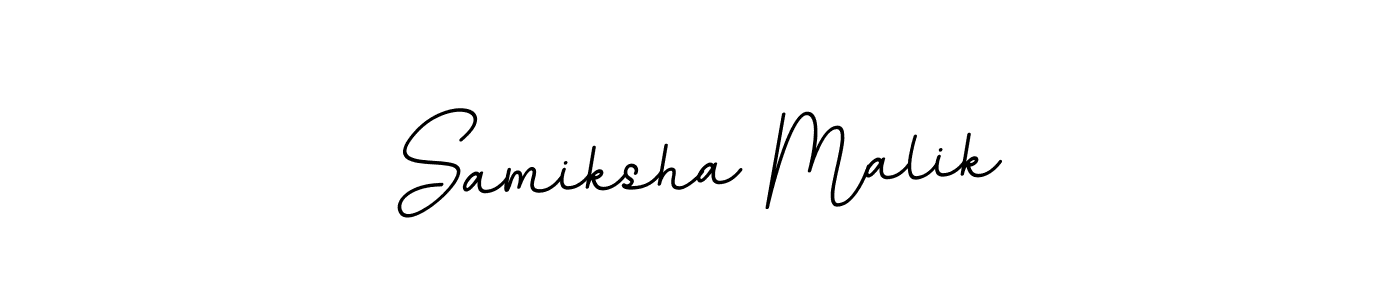 Use a signature maker to create a handwritten signature online. With this signature software, you can design (BallpointsItalic-DORy9) your own signature for name Samiksha Malik. Samiksha Malik signature style 11 images and pictures png