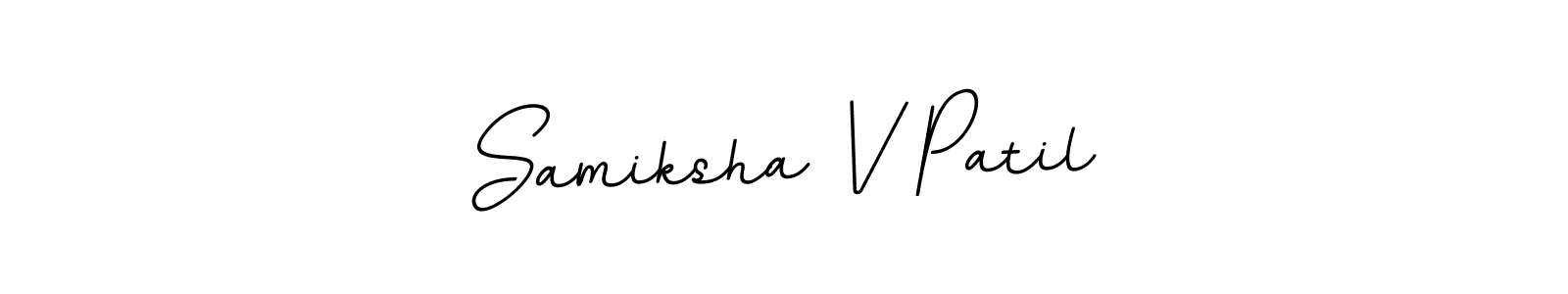 You should practise on your own different ways (BallpointsItalic-DORy9) to write your name (Samiksha V Patil) in signature. don't let someone else do it for you. Samiksha V Patil signature style 11 images and pictures png