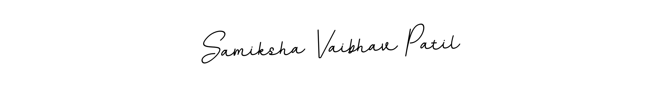 Design your own signature with our free online signature maker. With this signature software, you can create a handwritten (BallpointsItalic-DORy9) signature for name Samiksha Vaibhav Patil. Samiksha Vaibhav Patil signature style 11 images and pictures png