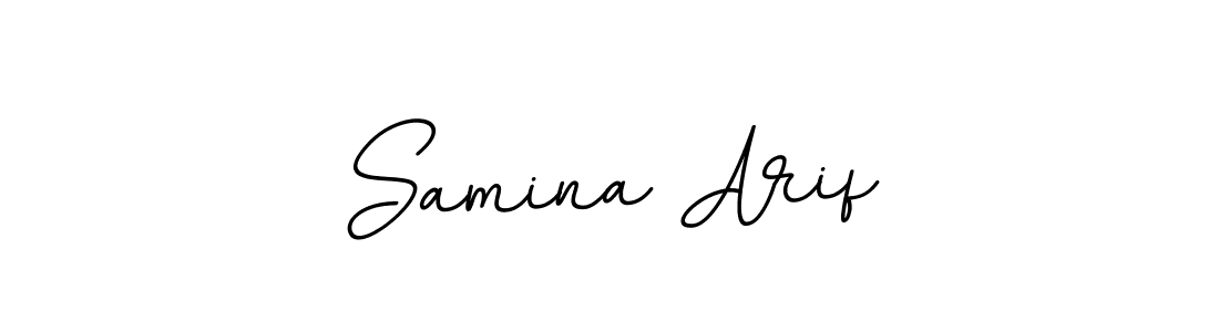 Create a beautiful signature design for name Samina Arif. With this signature (BallpointsItalic-DORy9) fonts, you can make a handwritten signature for free. Samina Arif signature style 11 images and pictures png