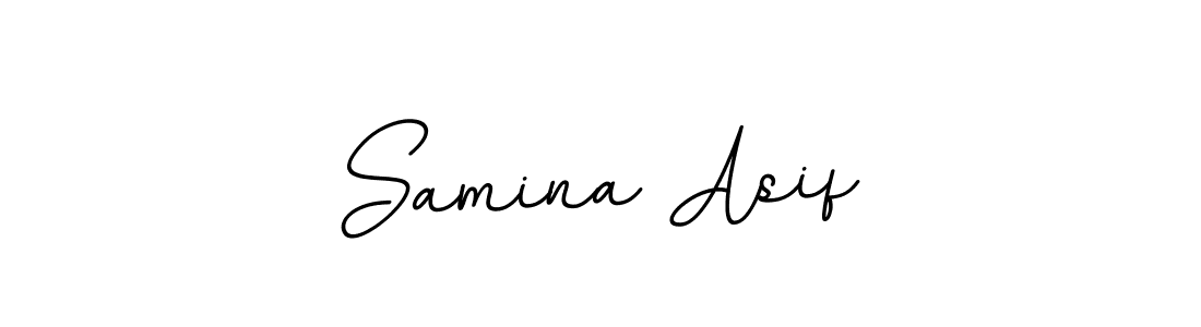 How to make Samina Asif name signature. Use BallpointsItalic-DORy9 style for creating short signs online. This is the latest handwritten sign. Samina Asif signature style 11 images and pictures png