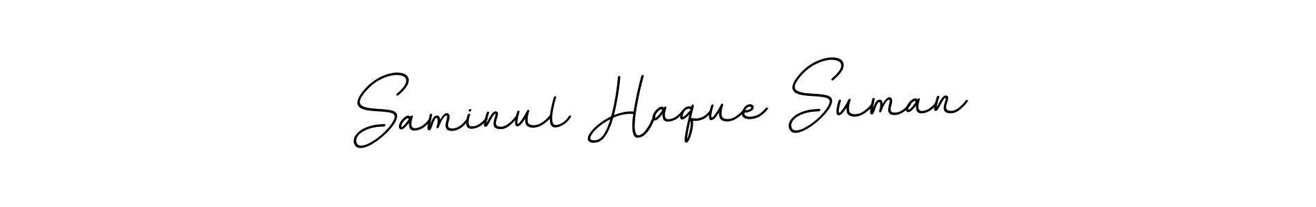 Make a beautiful signature design for name Saminul Haque Suman. With this signature (BallpointsItalic-DORy9) style, you can create a handwritten signature for free. Saminul Haque Suman signature style 11 images and pictures png