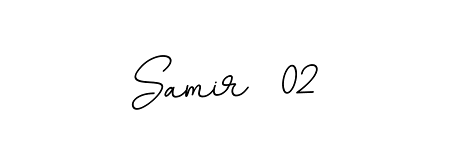 The best way (BallpointsItalic-DORy9) to make a short signature is to pick only two or three words in your name. The name Samir  02 include a total of six letters. For converting this name. Samir  02 signature style 11 images and pictures png