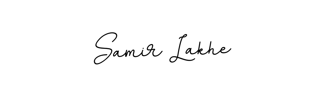 Samir Lakhe stylish signature style. Best Handwritten Sign (BallpointsItalic-DORy9) for my name. Handwritten Signature Collection Ideas for my name Samir Lakhe. Samir Lakhe signature style 11 images and pictures png