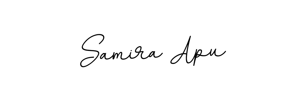 The best way (BallpointsItalic-DORy9) to make a short signature is to pick only two or three words in your name. The name Samira Apu include a total of six letters. For converting this name. Samira Apu signature style 11 images and pictures png
