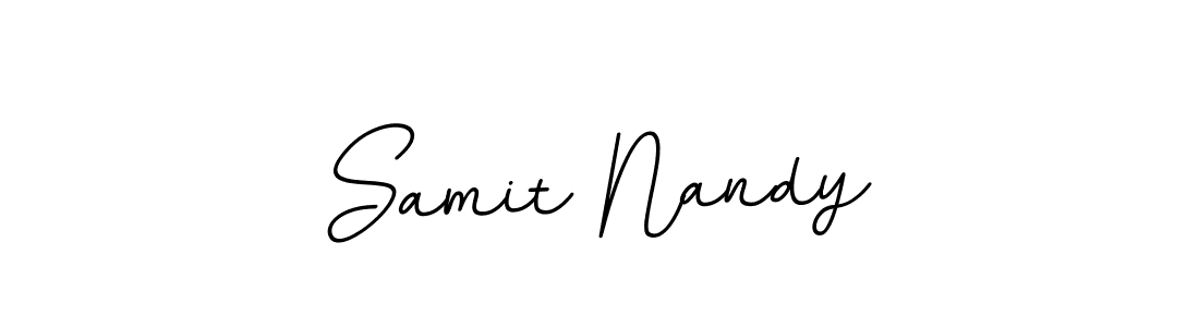 How to make Samit Nandy name signature. Use BallpointsItalic-DORy9 style for creating short signs online. This is the latest handwritten sign. Samit Nandy signature style 11 images and pictures png