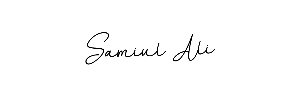 Make a beautiful signature design for name Samiul Ali. With this signature (BallpointsItalic-DORy9) style, you can create a handwritten signature for free. Samiul Ali signature style 11 images and pictures png
