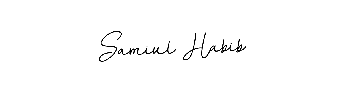 You should practise on your own different ways (BallpointsItalic-DORy9) to write your name (Samiul Habib) in signature. don't let someone else do it for you. Samiul Habib signature style 11 images and pictures png