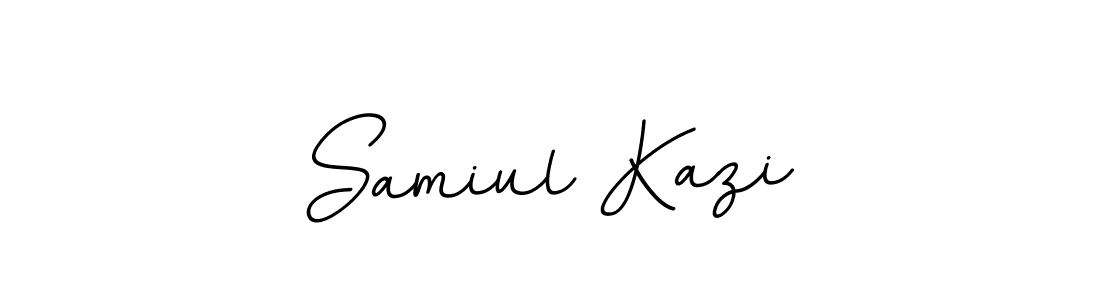 How to make Samiul Kazi name signature. Use BallpointsItalic-DORy9 style for creating short signs online. This is the latest handwritten sign. Samiul Kazi signature style 11 images and pictures png