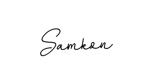 Samkon stylish signature style. Best Handwritten Sign (BallpointsItalic-DORy9) for my name. Handwritten Signature Collection Ideas for my name Samkon. Samkon signature style 11 images and pictures png