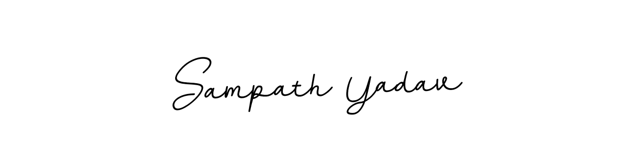 You should practise on your own different ways (BallpointsItalic-DORy9) to write your name (Sampath Yadav) in signature. don't let someone else do it for you. Sampath Yadav signature style 11 images and pictures png