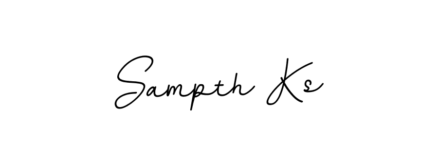 Use a signature maker to create a handwritten signature online. With this signature software, you can design (BallpointsItalic-DORy9) your own signature for name Sampth Ks. Sampth Ks signature style 11 images and pictures png