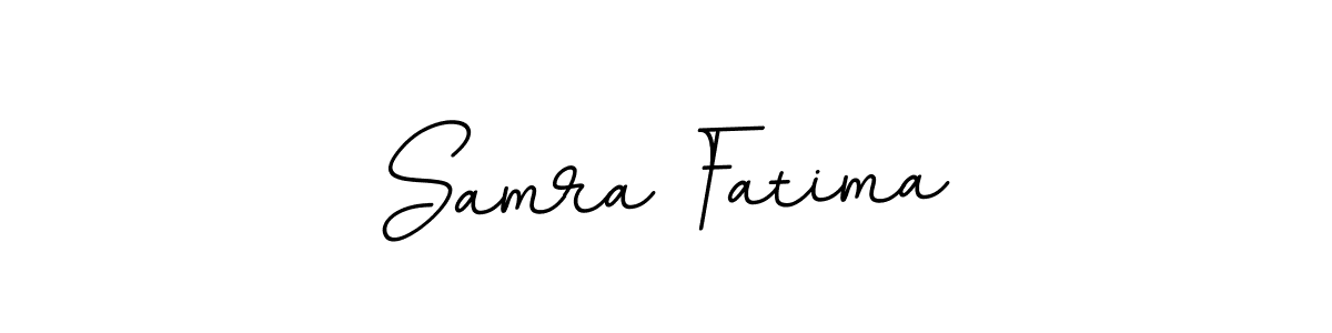 Design your own signature with our free online signature maker. With this signature software, you can create a handwritten (BallpointsItalic-DORy9) signature for name Samra Fatima. Samra Fatima signature style 11 images and pictures png