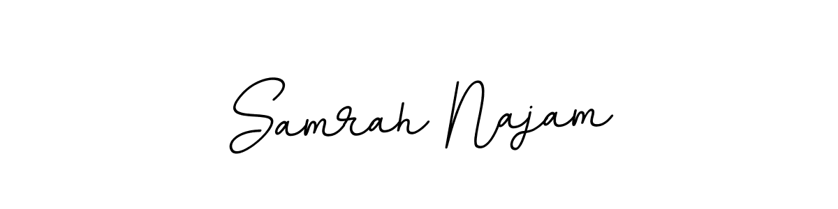 You should practise on your own different ways (BallpointsItalic-DORy9) to write your name (Samrah Najam) in signature. don't let someone else do it for you. Samrah Najam signature style 11 images and pictures png