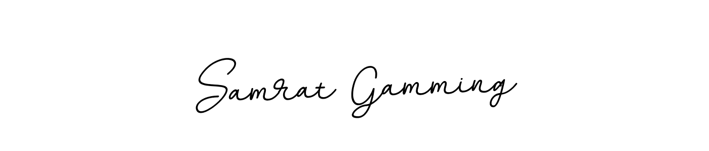 Design your own signature with our free online signature maker. With this signature software, you can create a handwritten (BallpointsItalic-DORy9) signature for name Samrat Gamming. Samrat Gamming signature style 11 images and pictures png