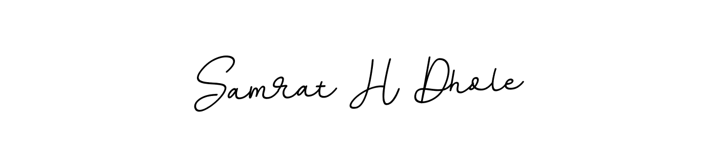 This is the best signature style for the Samrat H Dhole name. Also you like these signature font (BallpointsItalic-DORy9). Mix name signature. Samrat H Dhole signature style 11 images and pictures png