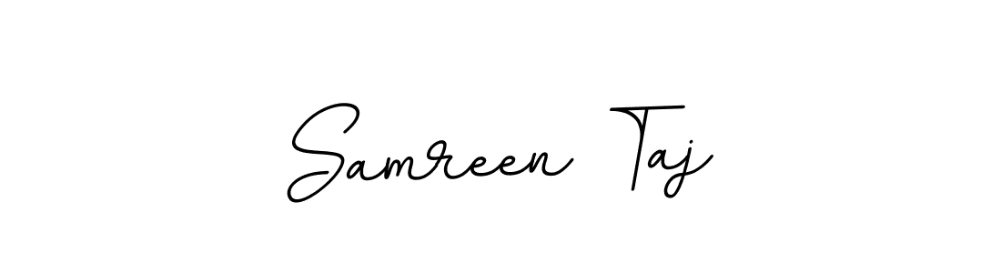 You should practise on your own different ways (BallpointsItalic-DORy9) to write your name (Samreen Taj) in signature. don't let someone else do it for you. Samreen Taj signature style 11 images and pictures png