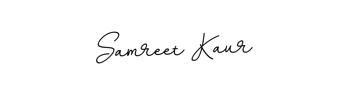 Make a beautiful signature design for name Samreet Kaur. With this signature (BallpointsItalic-DORy9) style, you can create a handwritten signature for free. Samreet Kaur signature style 11 images and pictures png