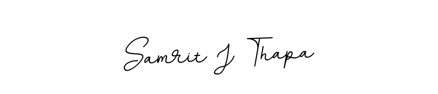 Samrit J Thapa stylish signature style. Best Handwritten Sign (BallpointsItalic-DORy9) for my name. Handwritten Signature Collection Ideas for my name Samrit J Thapa. Samrit J Thapa signature style 11 images and pictures png