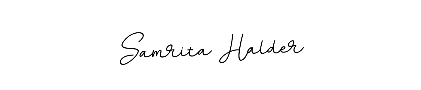 It looks lik you need a new signature style for name Samrita Halder. Design unique handwritten (BallpointsItalic-DORy9) signature with our free signature maker in just a few clicks. Samrita Halder signature style 11 images and pictures png