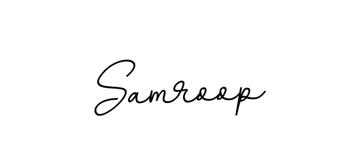 Use a signature maker to create a handwritten signature online. With this signature software, you can design (BallpointsItalic-DORy9) your own signature for name Samroop. Samroop signature style 11 images and pictures png