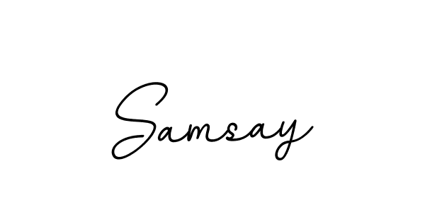Design your own signature with our free online signature maker. With this signature software, you can create a handwritten (BallpointsItalic-DORy9) signature for name Samsay. Samsay signature style 11 images and pictures png