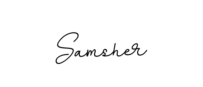 You should practise on your own different ways (BallpointsItalic-DORy9) to write your name (Samsher) in signature. don't let someone else do it for you. Samsher signature style 11 images and pictures png