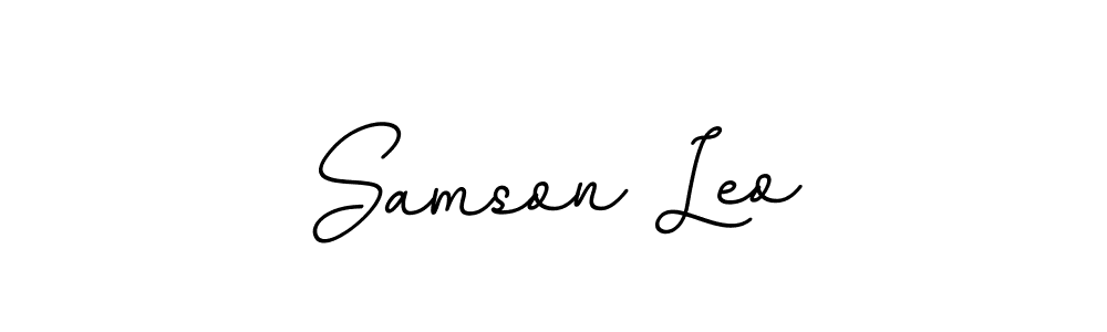 Samson Leo stylish signature style. Best Handwritten Sign (BallpointsItalic-DORy9) for my name. Handwritten Signature Collection Ideas for my name Samson Leo. Samson Leo signature style 11 images and pictures png