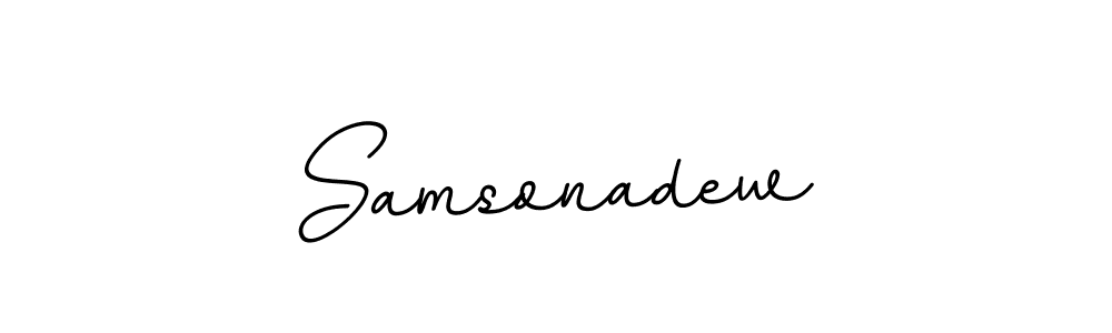 Use a signature maker to create a handwritten signature online. With this signature software, you can design (BallpointsItalic-DORy9) your own signature for name Samsonadew. Samsonadew signature style 11 images and pictures png