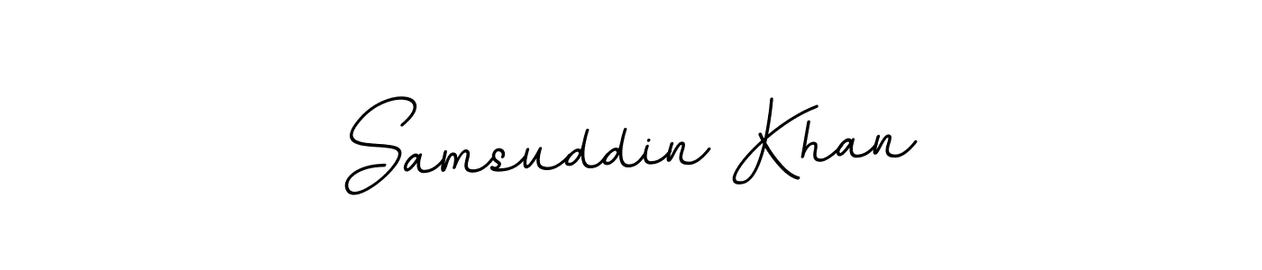 Design your own signature with our free online signature maker. With this signature software, you can create a handwritten (BallpointsItalic-DORy9) signature for name Samsuddin Khan. Samsuddin Khan signature style 11 images and pictures png