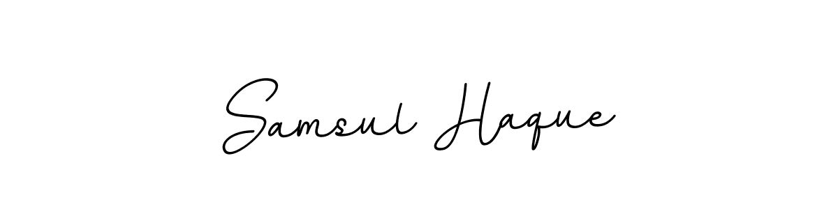 Make a beautiful signature design for name Samsul Haque. With this signature (BallpointsItalic-DORy9) style, you can create a handwritten signature for free. Samsul Haque signature style 11 images and pictures png
