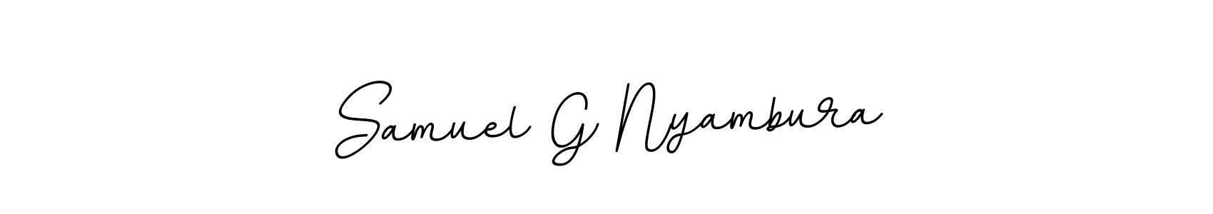 Design your own signature with our free online signature maker. With this signature software, you can create a handwritten (BallpointsItalic-DORy9) signature for name Samuel G Nyambura. Samuel G Nyambura signature style 11 images and pictures png
