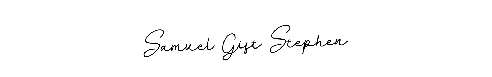 Use a signature maker to create a handwritten signature online. With this signature software, you can design (BallpointsItalic-DORy9) your own signature for name Samuel Gift Stephen. Samuel Gift Stephen signature style 11 images and pictures png