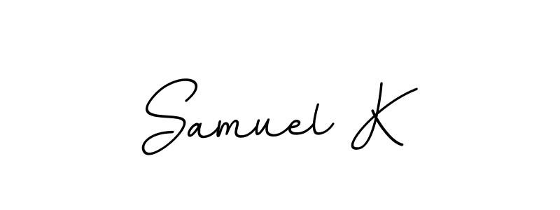 Make a beautiful signature design for name Samuel K. With this signature (BallpointsItalic-DORy9) style, you can create a handwritten signature for free. Samuel K signature style 11 images and pictures png