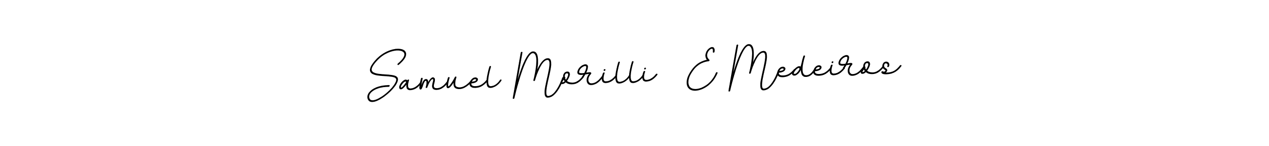 Use a signature maker to create a handwritten signature online. With this signature software, you can design (BallpointsItalic-DORy9) your own signature for name Samuel Morilli  E Medeiros. Samuel Morilli  E Medeiros signature style 11 images and pictures png