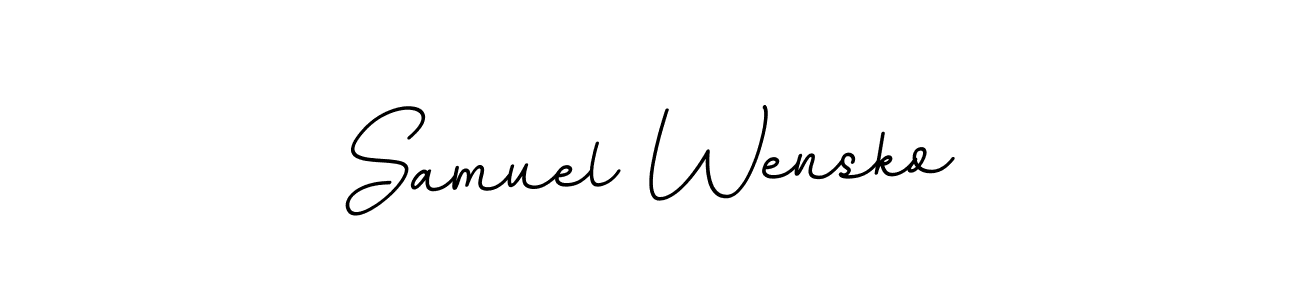 How to make Samuel Wensko name signature. Use BallpointsItalic-DORy9 style for creating short signs online. This is the latest handwritten sign. Samuel Wensko signature style 11 images and pictures png