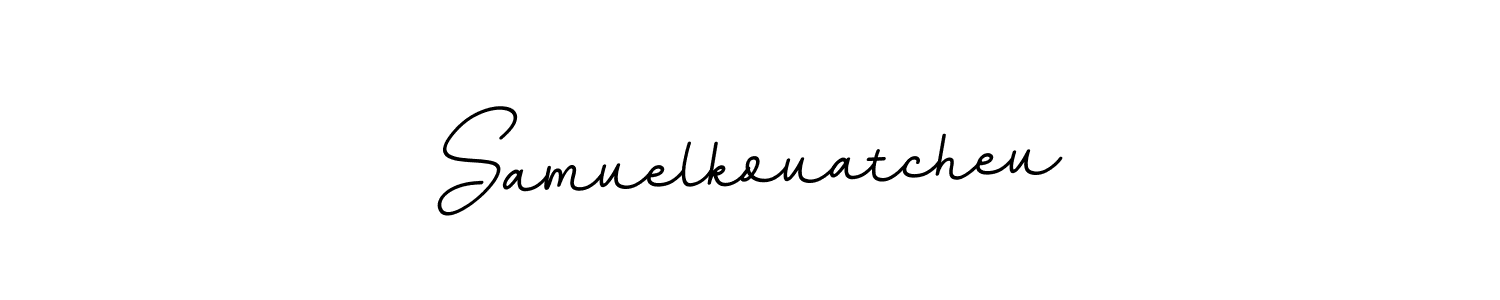 Make a beautiful signature design for name Samuelkouatcheu. With this signature (BallpointsItalic-DORy9) style, you can create a handwritten signature for free. Samuelkouatcheu signature style 11 images and pictures png