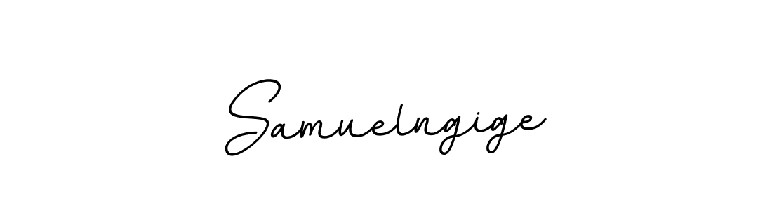 Use a signature maker to create a handwritten signature online. With this signature software, you can design (BallpointsItalic-DORy9) your own signature for name Samuelngige. Samuelngige signature style 11 images and pictures png
