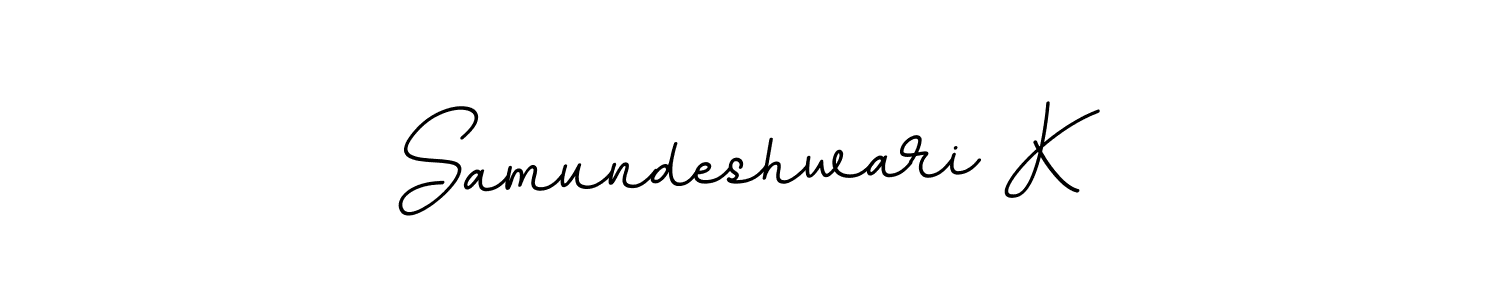Make a beautiful signature design for name Samundeshwari K. With this signature (BallpointsItalic-DORy9) style, you can create a handwritten signature for free. Samundeshwari K signature style 11 images and pictures png