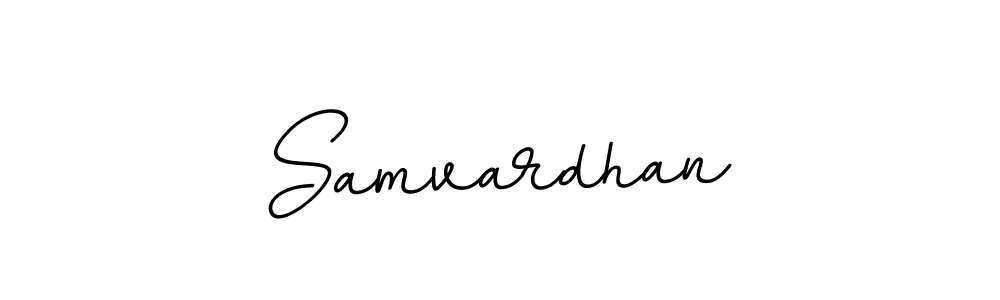 Create a beautiful signature design for name Samvardhan. With this signature (BallpointsItalic-DORy9) fonts, you can make a handwritten signature for free. Samvardhan signature style 11 images and pictures png