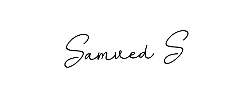 Use a signature maker to create a handwritten signature online. With this signature software, you can design (BallpointsItalic-DORy9) your own signature for name Samved S. Samved S signature style 11 images and pictures png