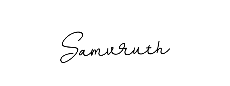 Make a beautiful signature design for name Samvruth. With this signature (BallpointsItalic-DORy9) style, you can create a handwritten signature for free. Samvruth signature style 11 images and pictures png