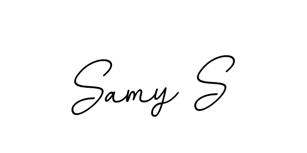Create a beautiful signature design for name Samy S. With this signature (BallpointsItalic-DORy9) fonts, you can make a handwritten signature for free. Samy S signature style 11 images and pictures png
