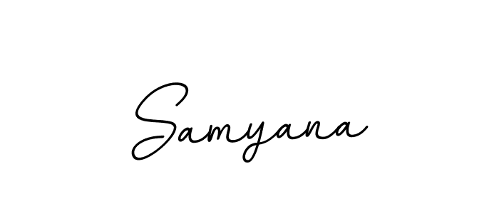 Design your own signature with our free online signature maker. With this signature software, you can create a handwritten (BallpointsItalic-DORy9) signature for name Samyana. Samyana signature style 11 images and pictures png